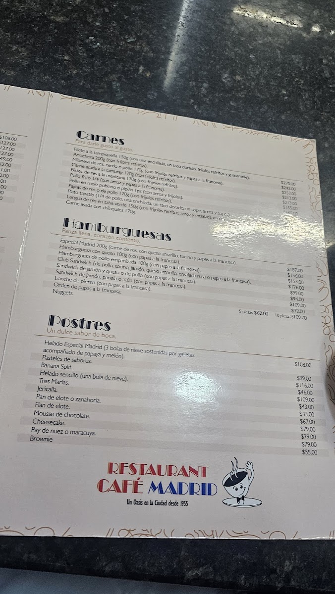 Restaurant Café Madrid Menu - Image 3